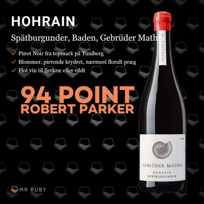 2022 Hohrain Spätburgunder, Gebrüder Mathis, Baden, Tyskland