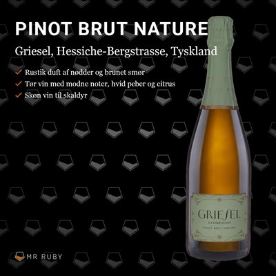 2020 Pinot Brut Nature, Griesel & Compagnie, Hessiche Bergstrasse, Tyskland