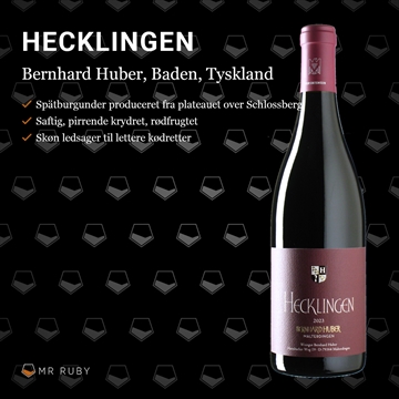 2023 Hecklingen Spätburgunder, Bernhard Huber, Baden, Tyskland