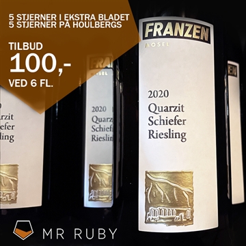 2020 Riesling, Quarzit Schiefer,Weingut Franzen, Mosel, Tyskland