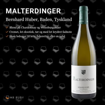 2018 Malterdinger Chardonnay/Weisser Burgunder, Bernhard Huber, Baden, Tyskland