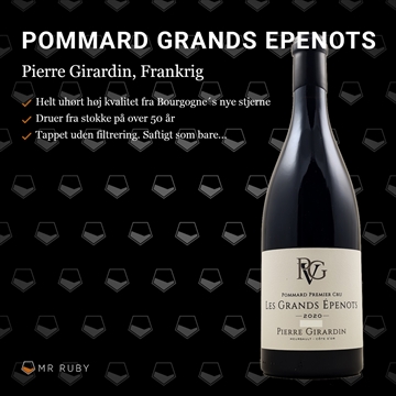 2020 Pommard 1er cru Grands Epenots, Pierre Girardin, Bourgogne, Frankrig