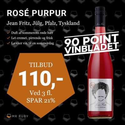 2022 Rosé Purpur, Jean Fritz, Weingut Jülg, Pfalz, Tyskland