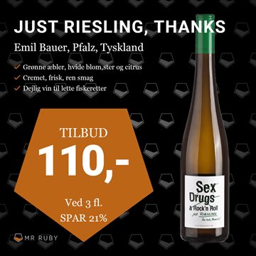 2020 Just Riesling for me thanks, Emil Bauer, Pfalz, Tyskland