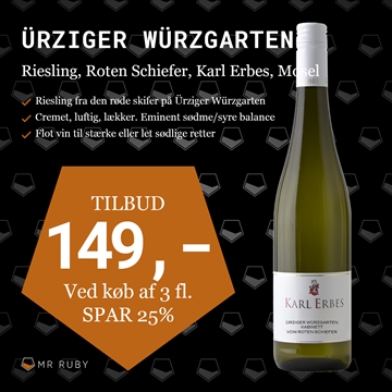 2024 Ürziger Würzgarten, Riesling, Kabinett Feinherb, "Roten Schiefer", Karl Erbes, Mosel, Tyskland