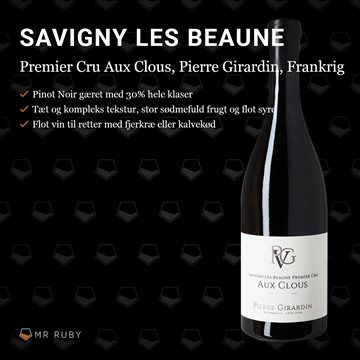 2018 Savigny les Beaunes Aux Clous, 1. Cru, Pierre Girardin, Frankrig