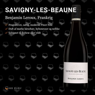 2020 Savigny-Les-Beaune, Benjamin Leroux, Frankrig