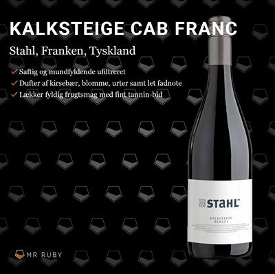 2022 Kalksteige Cabernet Franc/Merlot, Winzerhof Stahl, Franken, Tyskland