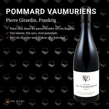 2017 Pommard Vaumuriens, Pierre Girardin, Bourgogne, Frankrig