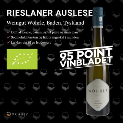 2018 Rieslaner Auslese, Weingut Wöhrle, Baden, Tyskland